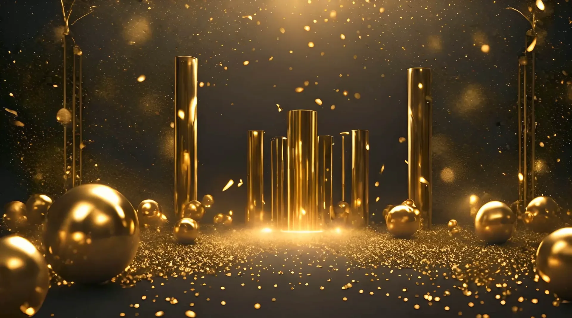 Golden Elegance Luxurious Abstract Backdrop Video